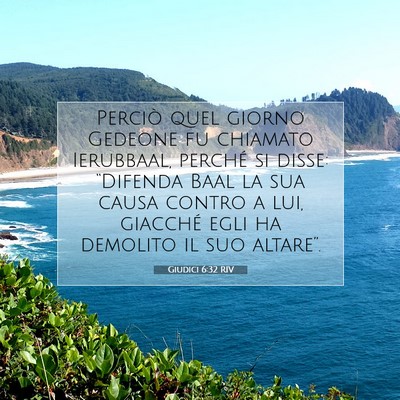 Giudici 6:32 Versetto della Bibbia Spiegato