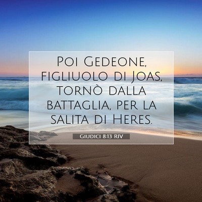 Giudici 8:13 Versetto della Bibbia Spiegato