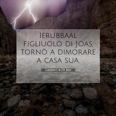 Giudici 8:29 Versetto della Bibbia Spiegato