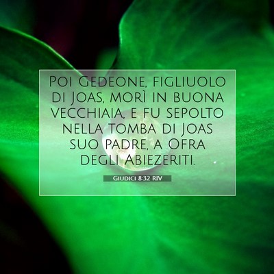 Giudici 8:32 Versetto della Bibbia Spiegato