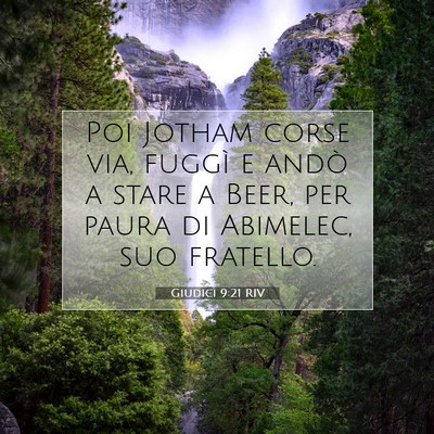 Giudici 9:21 Versetto della Bibbia Spiegato
