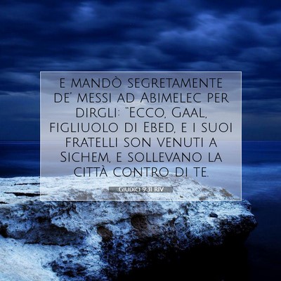 Giudici 9:31 Versetto della Bibbia Spiegato