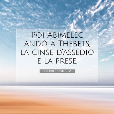 Giudici 9:50 Versetto della Bibbia Spiegato