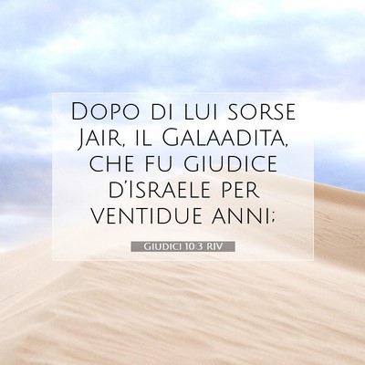 Giudici 10:3 Versetto della Bibbia Spiegato