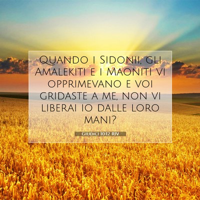 Giudici 10:12 Versetto della Bibbia Spiegato