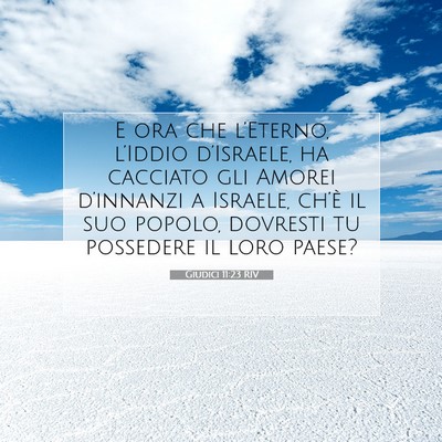 Giudici 11:23 Versetto della Bibbia Spiegato
