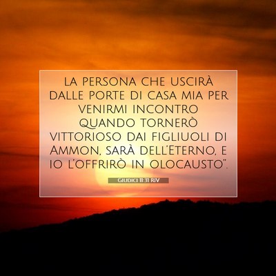 Giudici 11:31 Versetto della Bibbia Spiegato