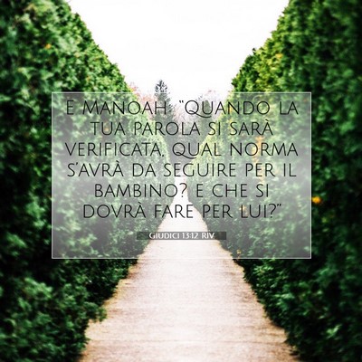 Giudici 13:12 Versetto della Bibbia Spiegato