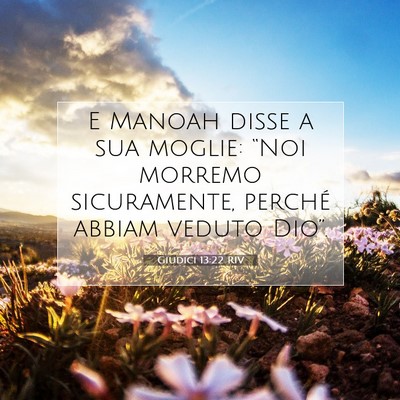 Giudici 13:22 RIV Immagine del Versetto della Bibbia