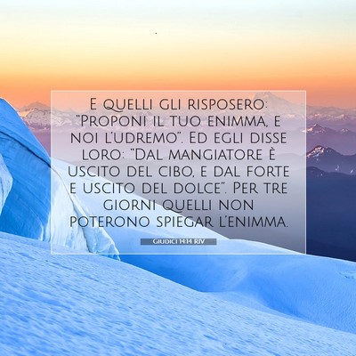 Giudici 14:14 Versetto della Bibbia Spiegato