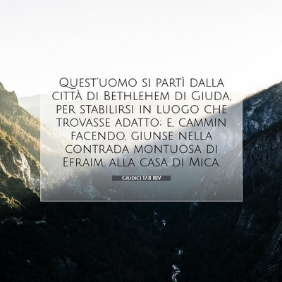 Giudici 17:8 RIV Immagine del Versetto della Bibbia