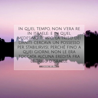 Giudici 18:1 Versetto della Bibbia Spiegato
