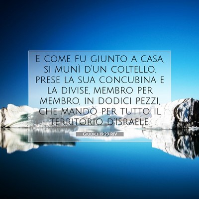 Giudici 19:29 Versetto della Bibbia Spiegato
