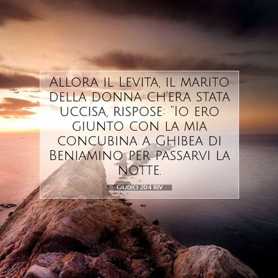 Giudici 20:4 Versetto della Bibbia Spiegato