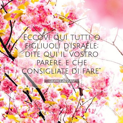 Giudici 20:7 Versetto della Bibbia Spiegato