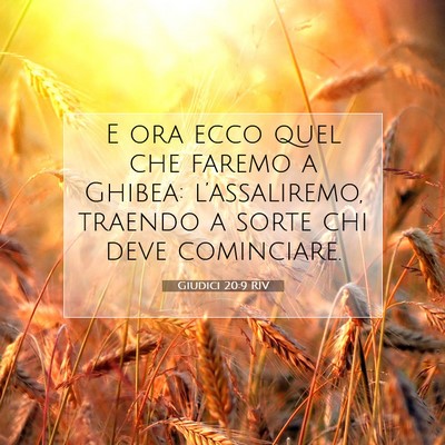 Giudici 20:9 RIV Immagine del Versetto della Bibbia
