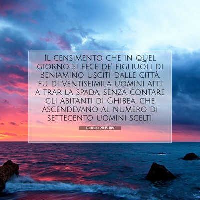 Giudici 20:15 Versetto della Bibbia Spiegato