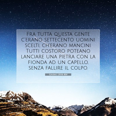 Giudici 20:16 Versetto della Bibbia Spiegato
