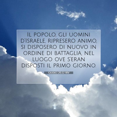 Giudici 20:22 Versetto della Bibbia Spiegato