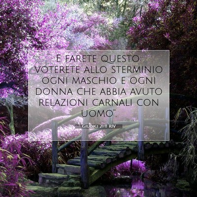 Giudici 21:11 Versetto della Bibbia Spiegato