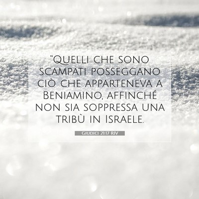 Giudici 21:17 Versetto della Bibbia Spiegato