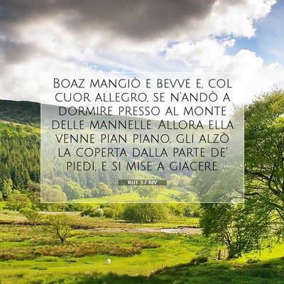 Rut 3:7 Versetto della Bibbia Spiegato