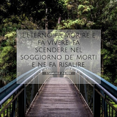 1 Samuele 2:6 RIV Immagine del Versetto della Bibbia