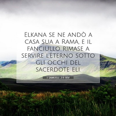 1 Samuele 2:11 RIV Immagine del Versetto della Bibbia
