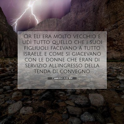 1 Samuele 2:22 RIV Immagine del Versetto della Bibbia
