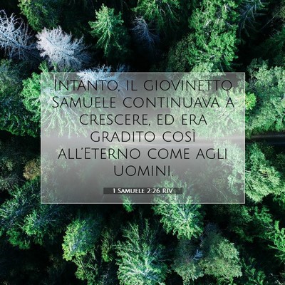 1 Samuele 2:26 RIV Immagine del Versetto della Bibbia
