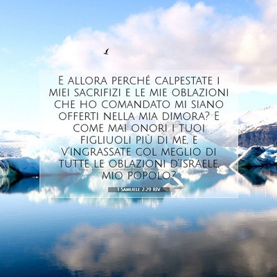 1 Samuele 2:29 RIV Immagine del Versetto della Bibbia