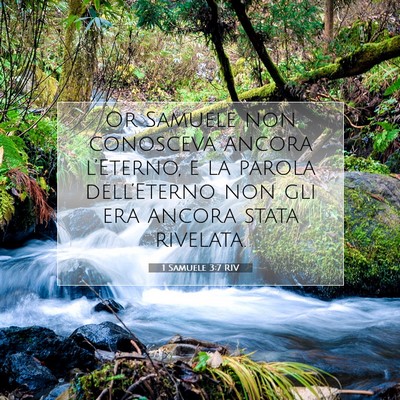 1 Samuele 3:7 Versetto della Bibbia Spiegato