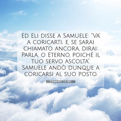 1 Samuele 3:9 Versetto della Bibbia Spiegato