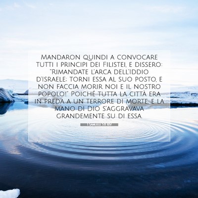 1 Samuele 5:11 RIV Immagine del Versetto della Bibbia