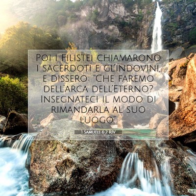 1 Samuele 6:2 RIV Immagine del Versetto della Bibbia