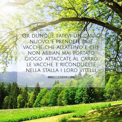 1 Samuele 6:7 Versetto della Bibbia Spiegato