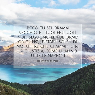 1 Samuele 8:5 RIV Immagine del Versetto della Bibbia