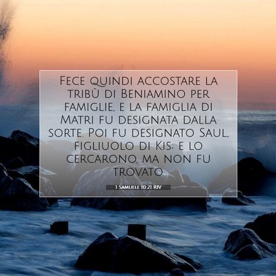 1 Samuele 10:21 Versetto della Bibbia Spiegato