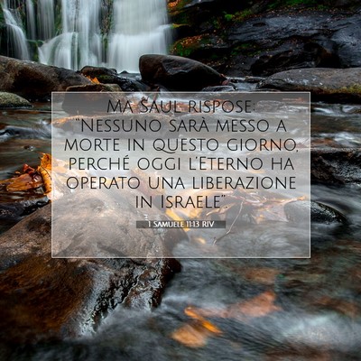 1 Samuele 11:13 Versetto della Bibbia Spiegato