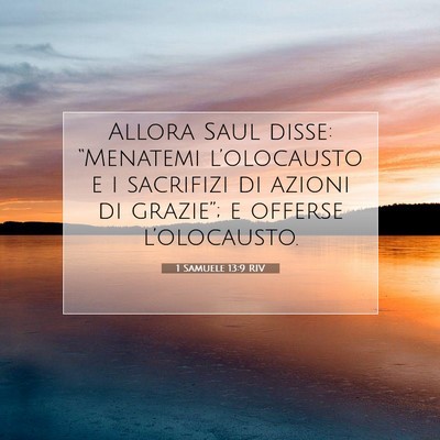 1 Samuele 13:9 Versetto della Bibbia Spiegato