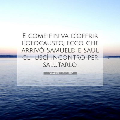 1 Samuele 13:10 Versetto della Bibbia Spiegato