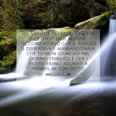 1 Samuele 13:11 Versetto della Bibbia Spiegato