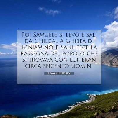 1 Samuele 13:15 Versetto della Bibbia Spiegato