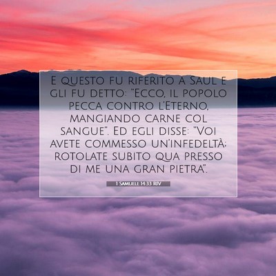 1 Samuele 14:33 Versetto della Bibbia Spiegato