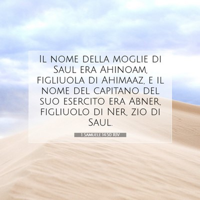 1 Samuele 14:50 Versetto della Bibbia Spiegato