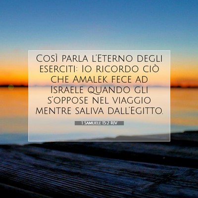1 Samuele 15:2 Versetto della Bibbia Spiegato
