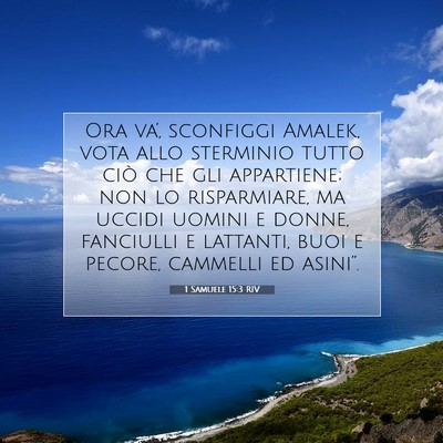 1 Samuele 15:3 RIV Immagine del Versetto della Bibbia