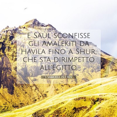 1 Samuele 15:7 RIV Immagine del Versetto della Bibbia