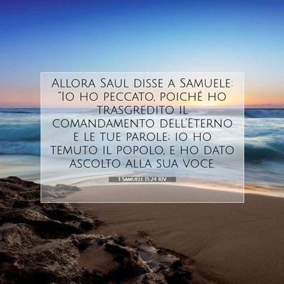 1 Samuele 15:24 RIV Immagine del Versetto della Bibbia