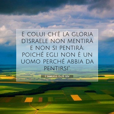 1 Samuele 15:29 RIV Immagine del Versetto della Bibbia